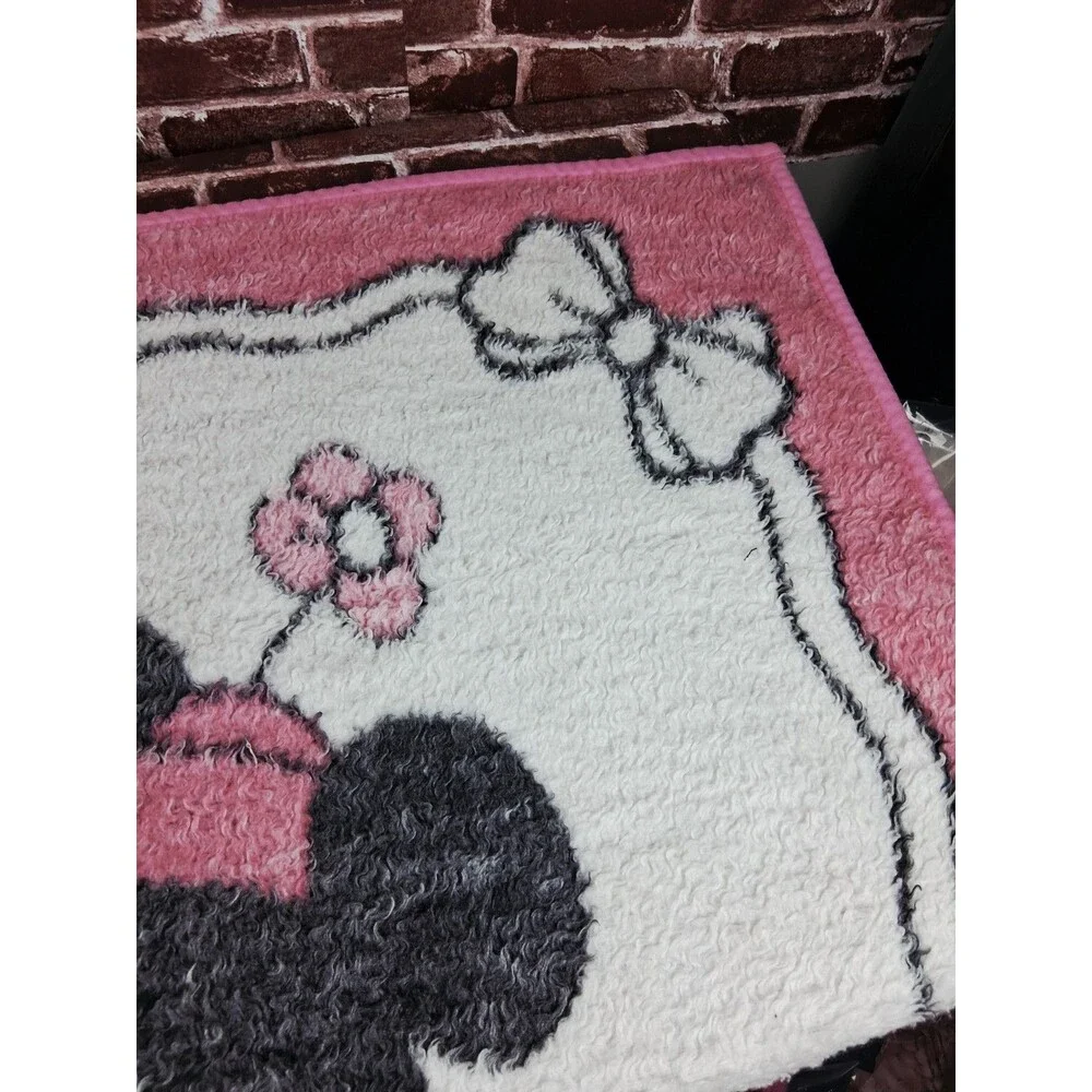 VTG Biederlack Blanket Disney Minnie Mouse Fleece Throw Reversible Pink 38x54